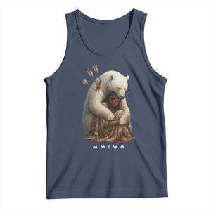 MMIW Native American Tank Top Spirit Bear Protecting Indigenous Woman MMIWG TS10 Navy Print Your Wear