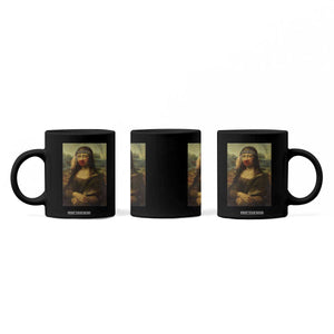 MMIW Awareness Coffee Mug Mona Lisa Red Handprint Indigenous Woman Stop Stolen Sisters TS10 Print Your Wear