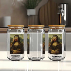 MMIW Awareness Glass Can Mona Lisa Red Handprint Indigenous Woman Stop Stolen Sisters TS10 Print Your Wear