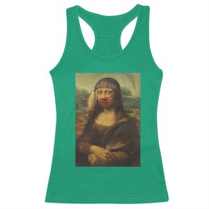 MMIW Awareness Racerback Tank Top Mona Lisa Red Handprint Indigenous Woman Stop Stolen Sisters TS10 Irish Green Print Your Wear