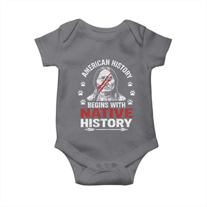 Native American History Baby Onesie Indigenous Peoples Tribal Pride TS10 Charcoal Print Your Wear