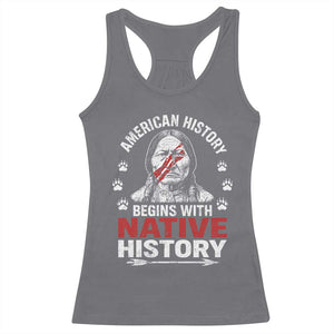 Native American History Racerback Tank Top Indigenous Peoples Tribal Pride TS10 Charcoal Print Your Wear