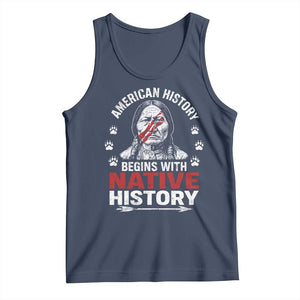 Native American History Tank Top Indigenous Peoples Tribal Pride TS10 Navy Print Your Wear