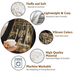 Vintage Native American Throw Blanket Homeland Security Fighting Terrorism Since 1492 TS10 Print Your Wear