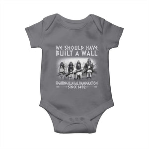 Vintage Native American Baby Onesie We Should Have Built A Wall TS10 Charcoal Print Your Wear