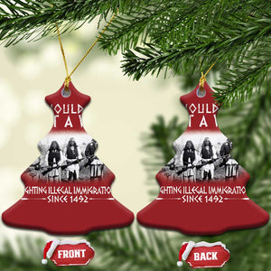 Vintage Native American Christmas Ornament We Should Have Built A Wall TS10 Christmas Tree Red Print Your Wear