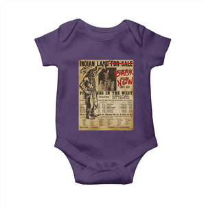Native American Baby Onesie Indian Land For Back Now TS10 Purple Print Your Wear