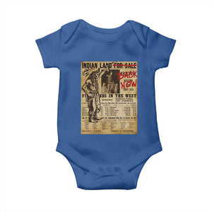 Native American Baby Onesie Indian Land For Back Now TS10 Royal Blue Print Your Wear