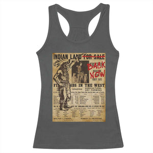 Native American Racerback Tank Top Indian Land For Back Now TS10 Dark Heather Print Your Wear