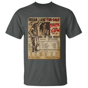 Native American T Shirt Indian Land For Back Now TS10 Dark Heather Print Your Wear
