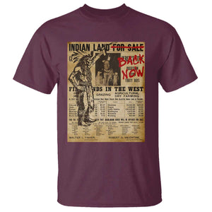Native American T Shirt Indian Land For Back Now TS10 Maroon Print Your Wear