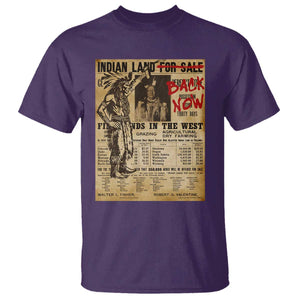 Native American T Shirt Indian Land For Back Now TS10 Purple Print Your Wear