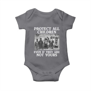 Native American Every Child Baby Onesie Protect All Children Even If They Are Not Yours TS10 Charcoal Print Your Wear
