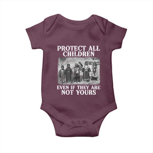 Native American Every Child Baby Onesie Protect All Children Even If They Are Not Yours TS10 Maroon Print Your Wear