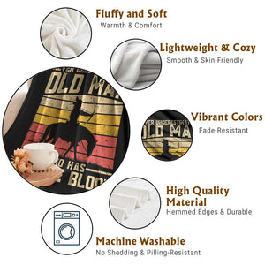 Funny Native American Throw Blanket Never Underestimate An Old Man Native American TS10 Print Your Wear