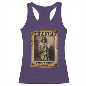 Geronimo Racerback Tank Top Vintage Apache Warrior Native American TS10 Purple Print Your Wear