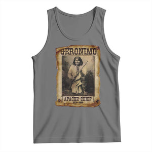 Geronimo Tank Top Vintage Apache Warrior Native American TS10 Black Heather Print Your Wear