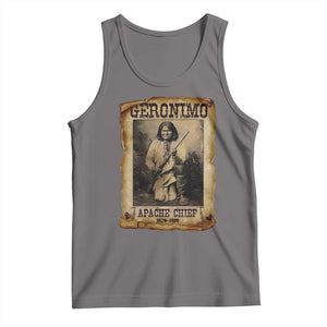 Geronimo Tank Top Vintage Apache Warrior Native American TS10 Deep Heather Print Your Wear
