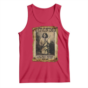 Geronimo Tank Top Vintage Apache Warrior Native American TS10 Red Print Your Wear