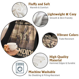 Vintage Native American Throw Blanket Funny Indian Indigenous Peoples Day TS10 Print Your Wear