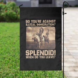 Vintage Native American Garden Flag Funny Indian Indigenous Peoples Day TS10 Print Your Wear