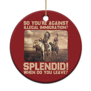 Vintage Native American Christmas Ornament Funny Indian Indigenous Peoples Day TS10 Print Your Wear