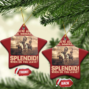 Vintage Native American Christmas Ornament Funny Indian Indigenous Peoples Day TS10 Star Red Print Your Wear