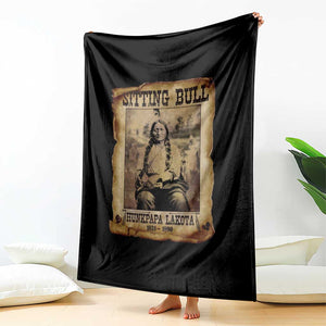 Sitting Bull Throw Blanket Native American Indian Chief Hunkpapa Lakota Sioux TS10 Print Your Wear