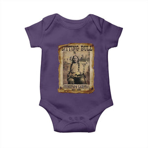 Sitting Bull Baby Onesie Native American Indian Chief Hunkpapa Lakota Sioux TS10 Purple Print Your Wear