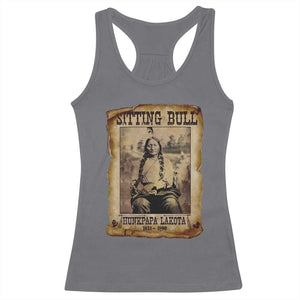 Sitting Bull Racerback Tank Top Native American Indian Chief Hunkpapa Lakota Sioux TS10 Charcoal Print Your Wear