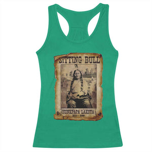 Sitting Bull Racerback Tank Top Native American Indian Chief Hunkpapa Lakota Sioux TS10 Irish Green Print Your Wear