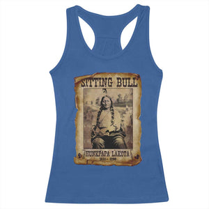 Sitting Bull Racerback Tank Top Native American Indian Chief Hunkpapa Lakota Sioux TS10 Royal Blue Print Your Wear