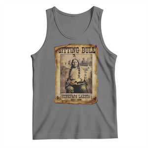 Sitting Bull Tank Top Native American Indian Chief Hunkpapa Lakota Sioux TS10 Black Heather Print Your Wear