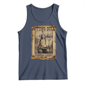 Sitting Bull Tank Top Native American Indian Chief Hunkpapa Lakota Sioux TS10 Navy Print Your Wear