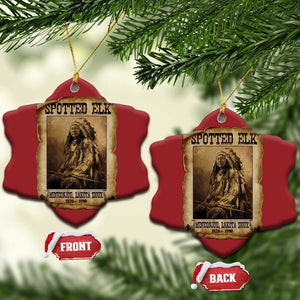 Spotted Elk Christmas Ornament Lakota Sioux Miniconjou Chief Native American History TS10 Snow Flake Red Print Your Wear