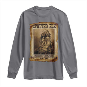 Spotted Elk Long Sleeve Shirt Lakota Sioux Miniconjou Chief Native American History TS10 Charcoal Print Your Wear