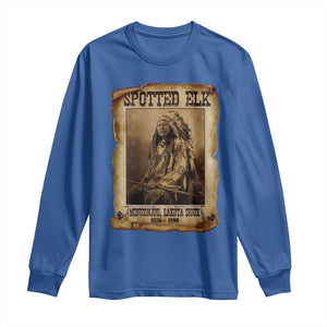Spotted Elk Long Sleeve Shirt Lakota Sioux Miniconjou Chief Native American History TS10 Royal Blue Print Your Wear