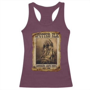 Spotted Elk Racerback Tank Top Lakota Sioux Miniconjou Chief Native American History TS10 Maroon Print Your Wear