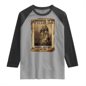Spotted Elk Raglan Shirt Lakota Sioux Miniconjou Chief Native American History TS10 Sport Gray Black Print Your Wear