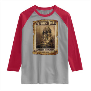 Spotted Elk Raglan Shirt Lakota Sioux Miniconjou Chief Native American History TS10 Sport Gray Red Print Your Wear