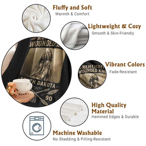 Remember Wounded Knee Throw Blanket Spotted Elk Lakota Sioux Native American History TS10 Print Your Wear