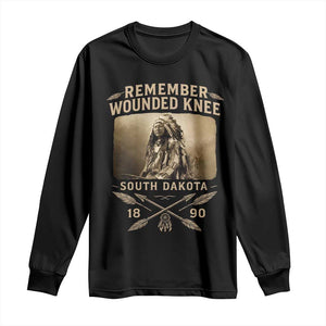 Remember Wounded Knee Long Sleeve Shirt Spotted Elk Lakota Sioux Native American History TS10 Black Print Your Wear