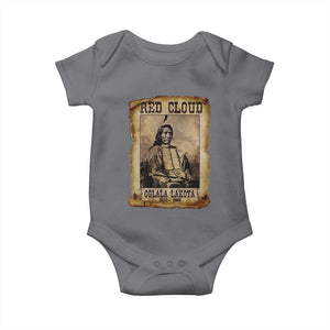 Red Cloud Baby Onesie Oglala Lakota Sioux Native American Chief Warrior History TS10 Charcoal Print Your Wear