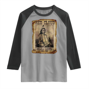 Red Cloud Raglan Shirt Oglala Lakota Sioux Native American Chief Warrior History TS10 Sport Gray Black Print Your Wear