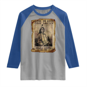 Red Cloud Raglan Shirt Oglala Lakota Sioux Native American Chief Warrior History TS10 Sport Gray Royal Print Your Wear