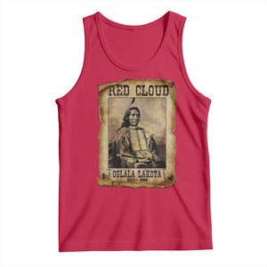 Red Cloud Tank Top Oglala Lakota Sioux Native American Chief Warrior History TS10 Red Print Your Wear