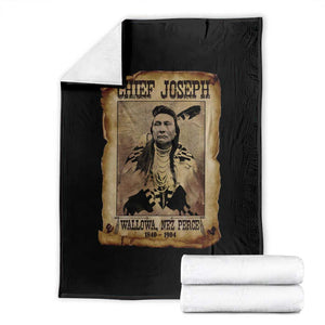 Chief Joseph Throw Blanket Wallowa Nez Perce Native American Leader History TS10 Black Print Your Wear