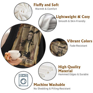 Chief Joseph Throw Blanket Wallowa Nez Perce Native American Leader History TS10 Print Your Wear