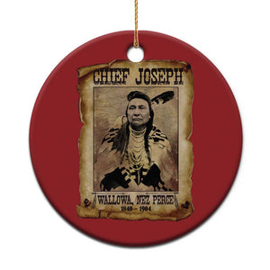 Chief Joseph Christmas Ornament Wallowa Nez Perce Native American Leader History TS10 Print Your Wear