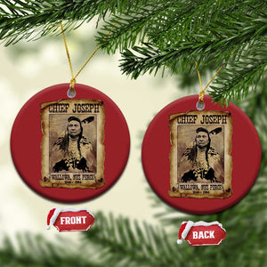 Chief Joseph Christmas Ornament Wallowa Nez Perce Native American Leader History TS10 Circle Red Print Your Wear